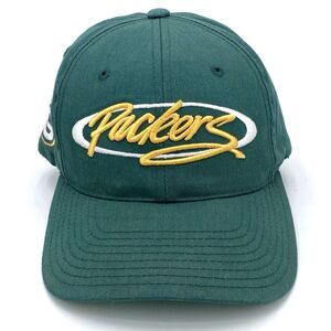 Vintage ANNCO Pro Green Bay Packers Razzle Dazzle Script Snapback Hat (H21)